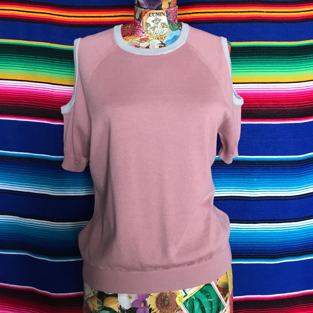 CG Cashmere Cold Shoulder Sweater